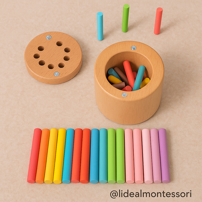 Jouet d'apprentissage en bois (2-5ans)